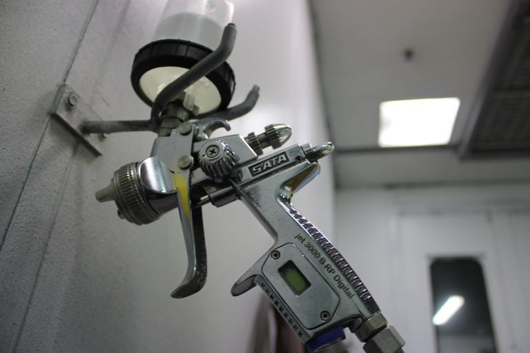 Red Mustang Spray Job